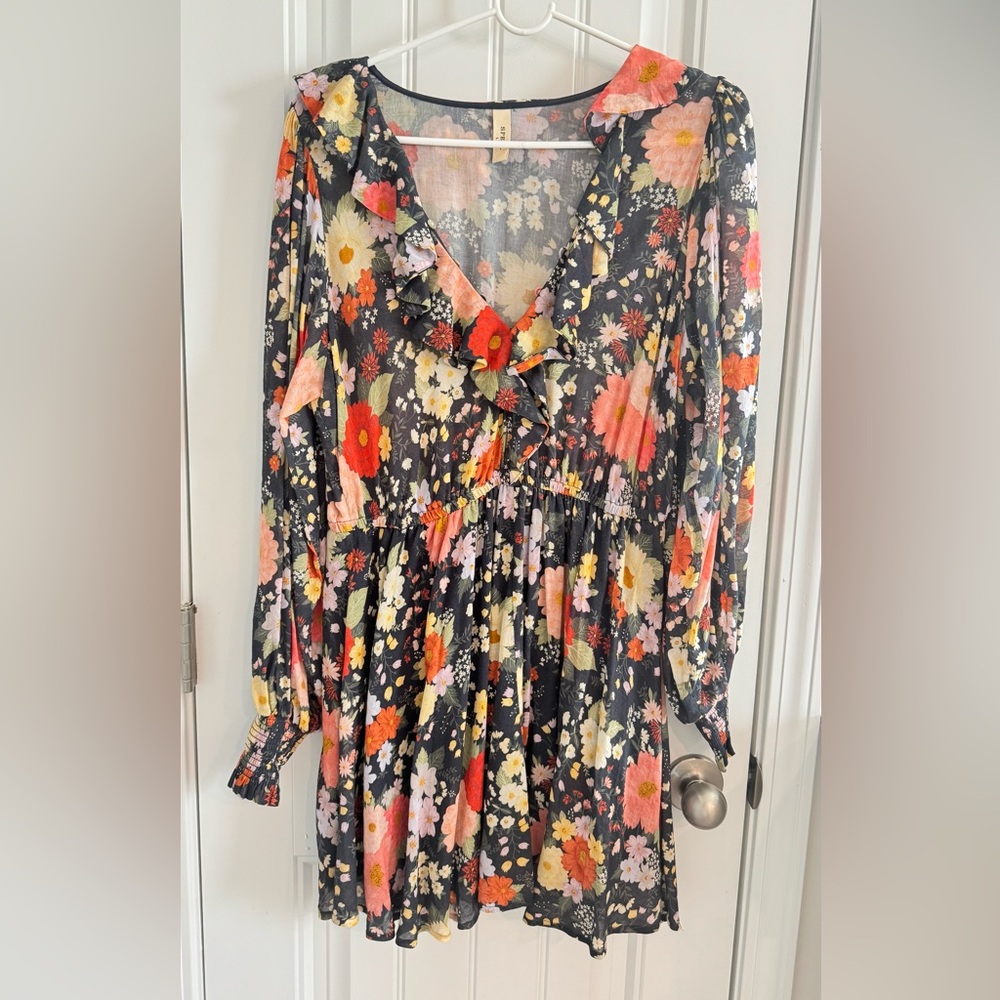 Spell Navy Floral Dress